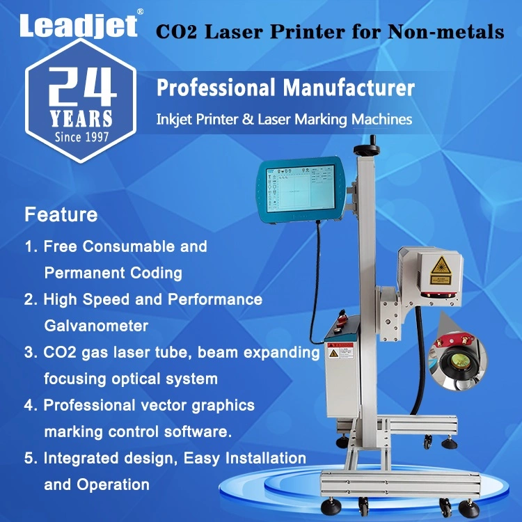 Leadjet 30W CO2 Laser Marking Machine for PP Pet Package Tube Discount China Manufacturer No Commission